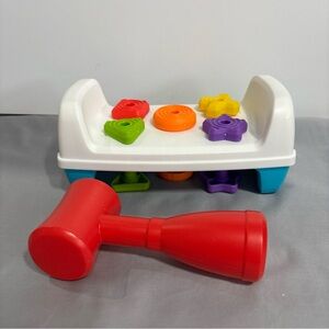 Fisher-Price Toddler Hammer & Peg Bench Toy – Used – Includes Hammer & Pegs